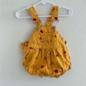 Vintage Baking Bear Print overalls